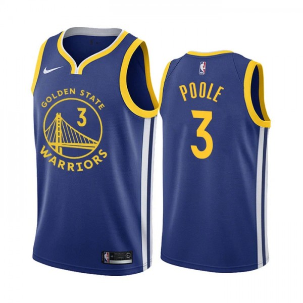 Golden State Warriors Trikot Poole 3 Jordan Nike 2022-23 Icon Edition Royal Swingman - Herren